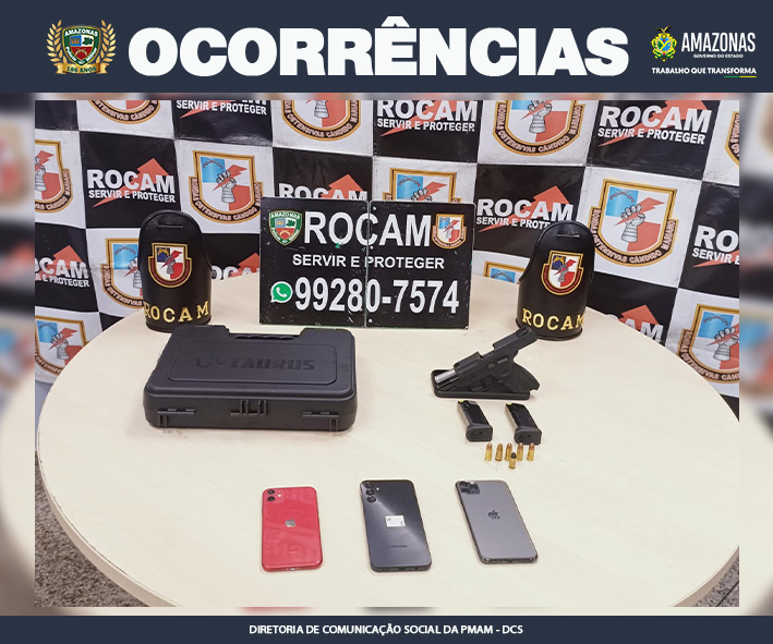 Preso o trio envolvido em ataque a viatura da Polícia Militar do Amazonas