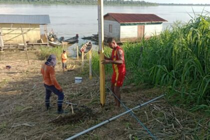 Defesa Civil do Amazonas instala nova estação de monitoramento de nível dos rios em Tonantins