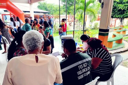 Saúde participa de vacinação contra influenza e Covid-19 em Rio Preto da Eva