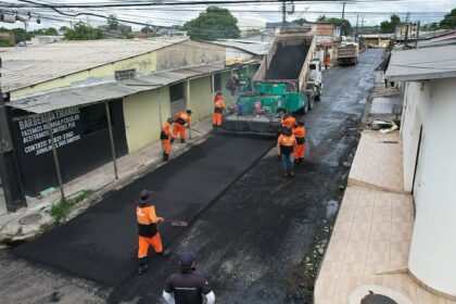 Prefeitura aplica 300 toneladas de massa em via da Cidade Nova