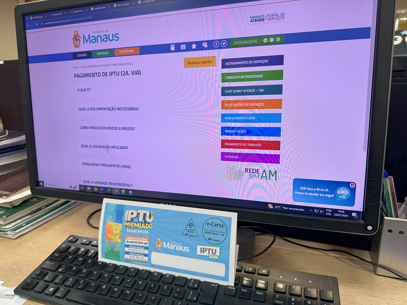Prefeitura de Manaus disponibiliza consulta do IPTU 2024 via web