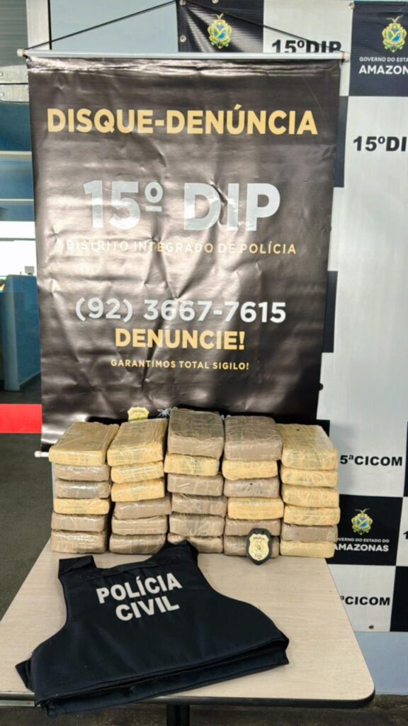 PC-AM apreende 30 quilos de maconha do tipo skunk oriunda do município de Barcelos