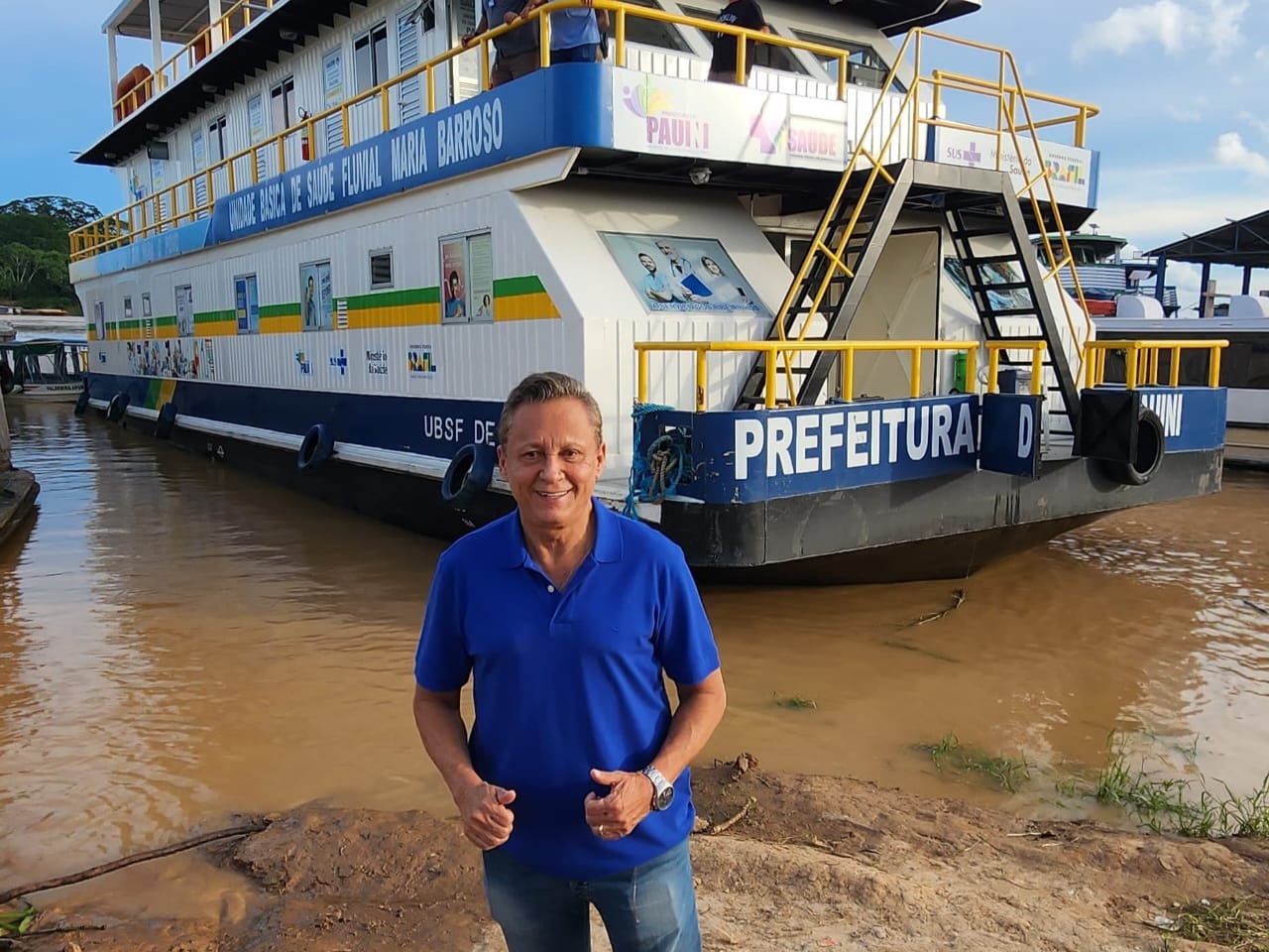 Pauini recebe UBS Fluvial reformada com recurso de emenda de Adjuto Afonso