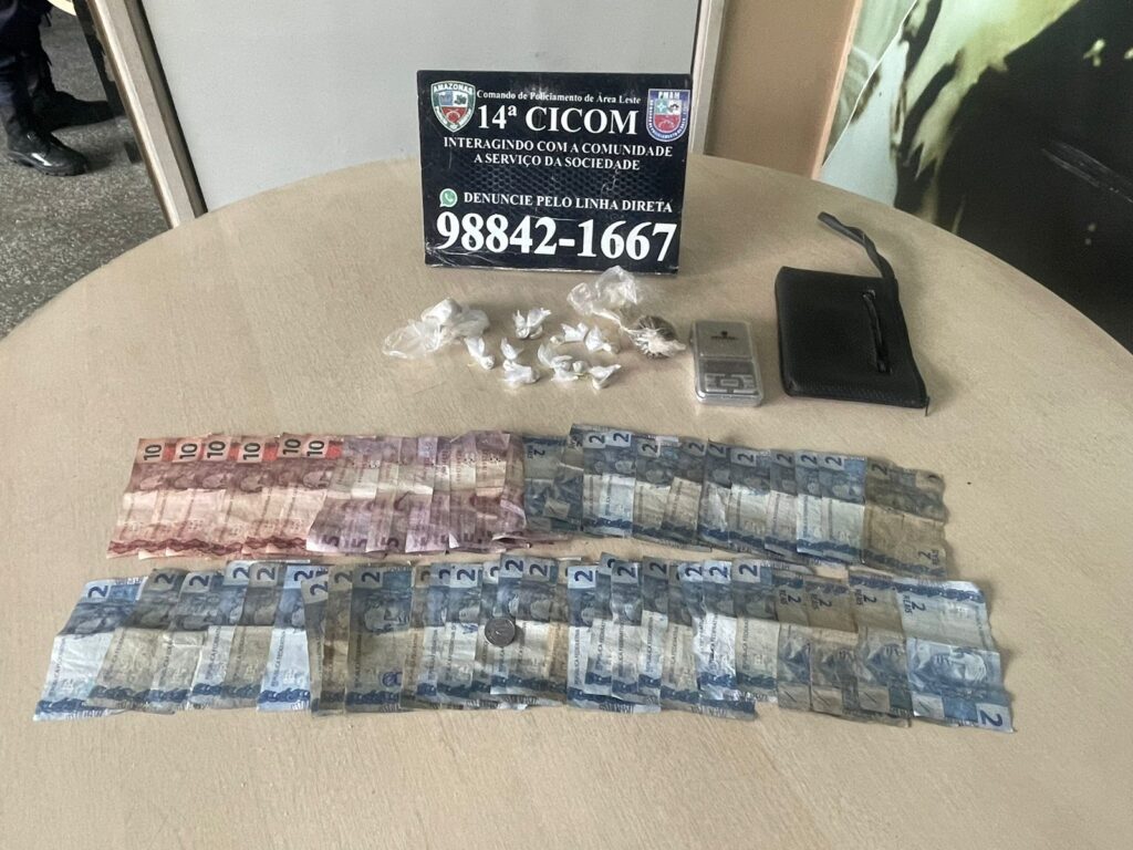 Jovem é flagrado com drogas durante patrulhamento da PMAM no bairro Jorge Teixeira