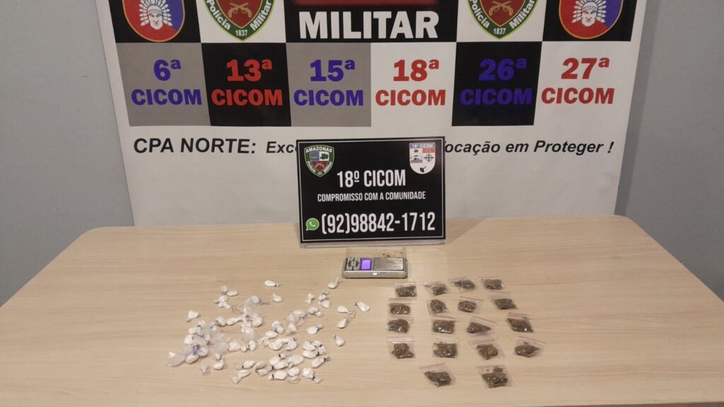 PMAM prende homem por tráfico de drogas na zona norte