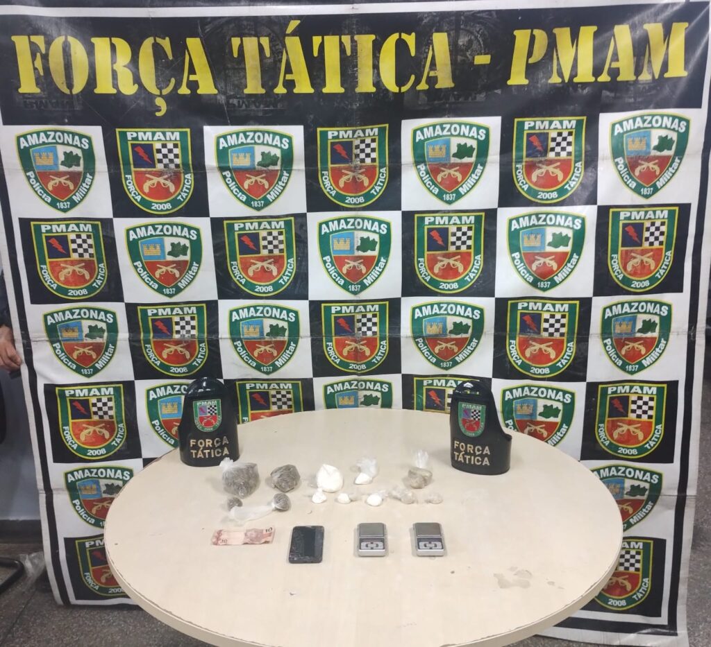 Polícia Militar do Amazonas prende duas pessoas e apreende entorpecentes