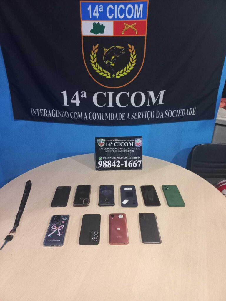 Polícia Militar do Amazonas recupera dez aparelhos celulares roubados na zona norte