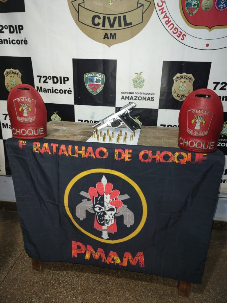 Em Manicoré, Polícia Militar do Amazonas prende homem com arma de fogo de uso restrito