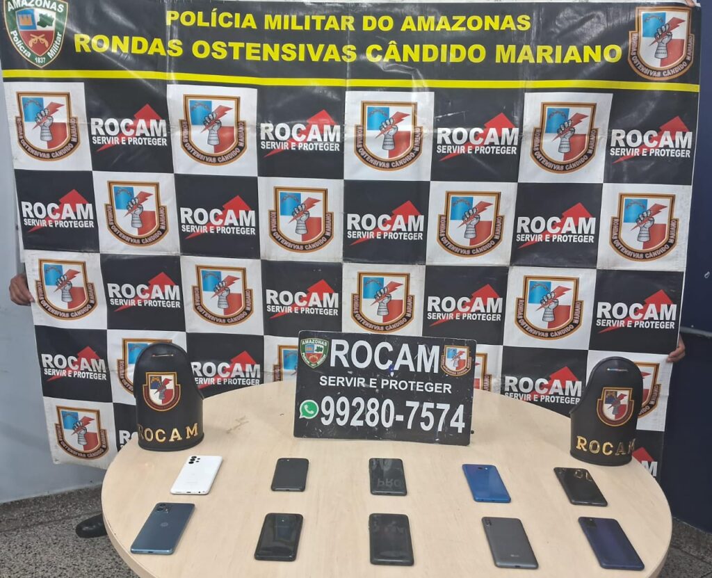 PMAM recupera 11 aparelhos celulares em ação na zona centro-oeste
