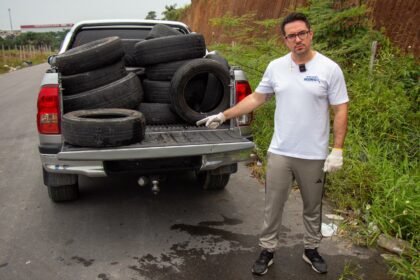 Rodrigo Guedes pede que Prefeitura de Manaus realize mutirão de coleta de pneus jogados nas calçadas