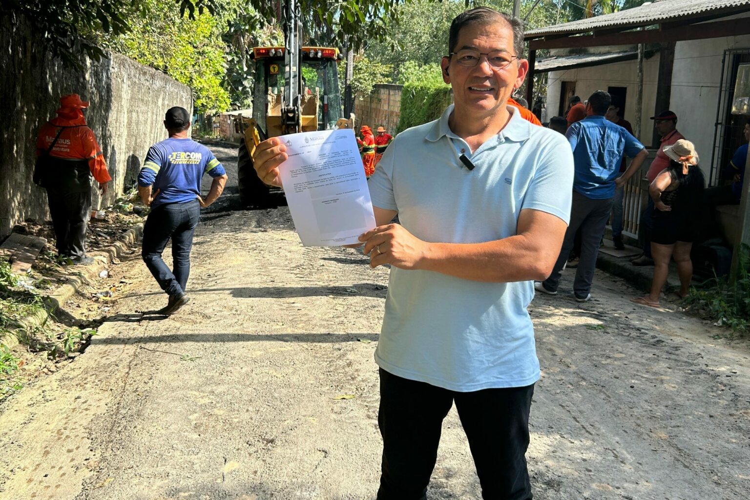 Após requerimento de Kennedy Marques, rua do bairro Tarumã recebe recapeamento asfáltico